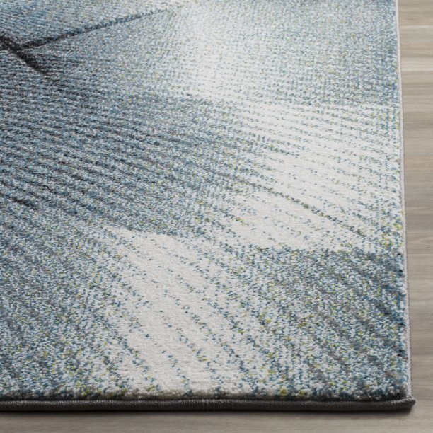 SAFAVIEH Hollywood Celandine Abstract Area Rug, Grey/Teal, 2'7" x 5'