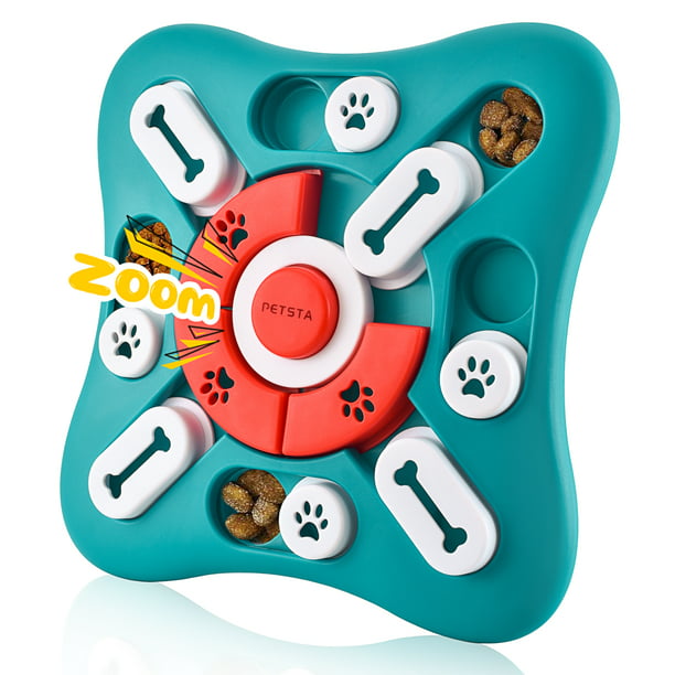 Dog Puzzle Toys, Squeaky Treat Dispensing Dog Enrichment Toys for IQ Training and Brain Stimulation