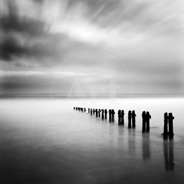 Watermaker Coastal Ocean Seascape Landscape Black and White Photography Print Wall Art by Craig Roberts