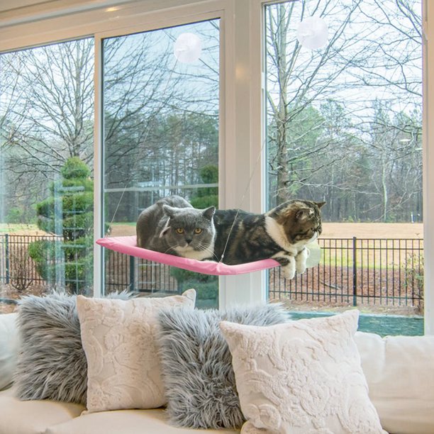 Semfri Cat Window Perch for Sill Pets Kitty Window Shelves Beds Cat Hammock