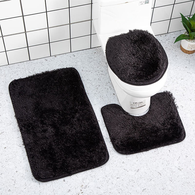 Kayannuo Clearance Household Supplies Solid Color 3 Piece Bathroom Rug Set Bathroom Toilet Carpet Anti-Slip Mat Solid Color Bathroom Toilet Floor Mat