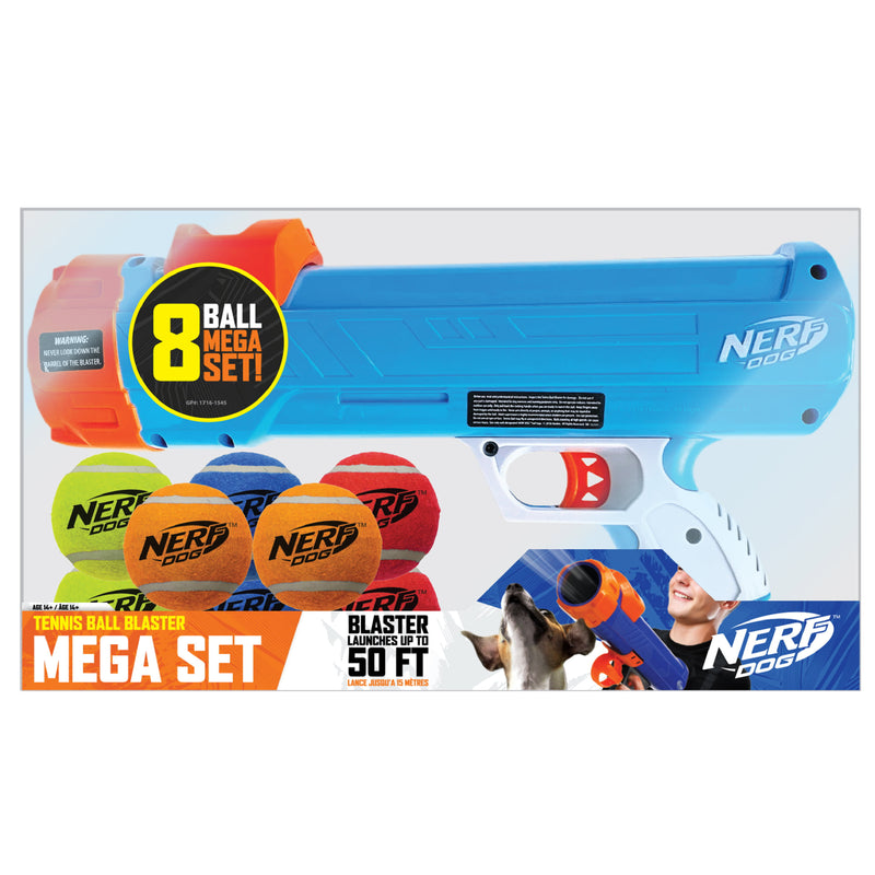 Nerf Dog 16 inch Tennis Ball Blaster Dog Toy with 8 Balls