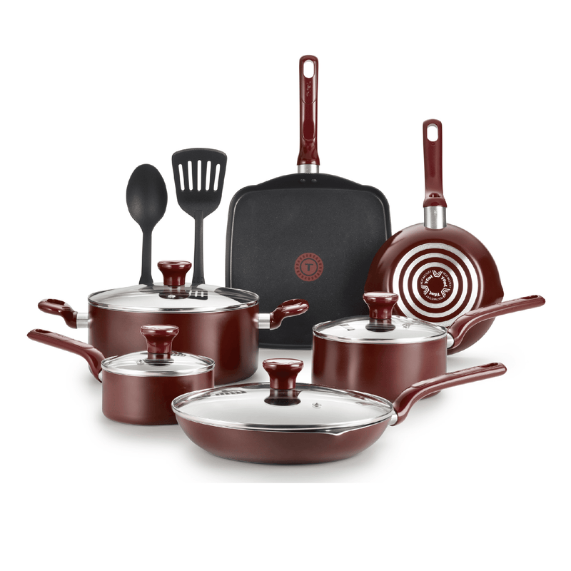 T-fal Easy Care 12PC set RED